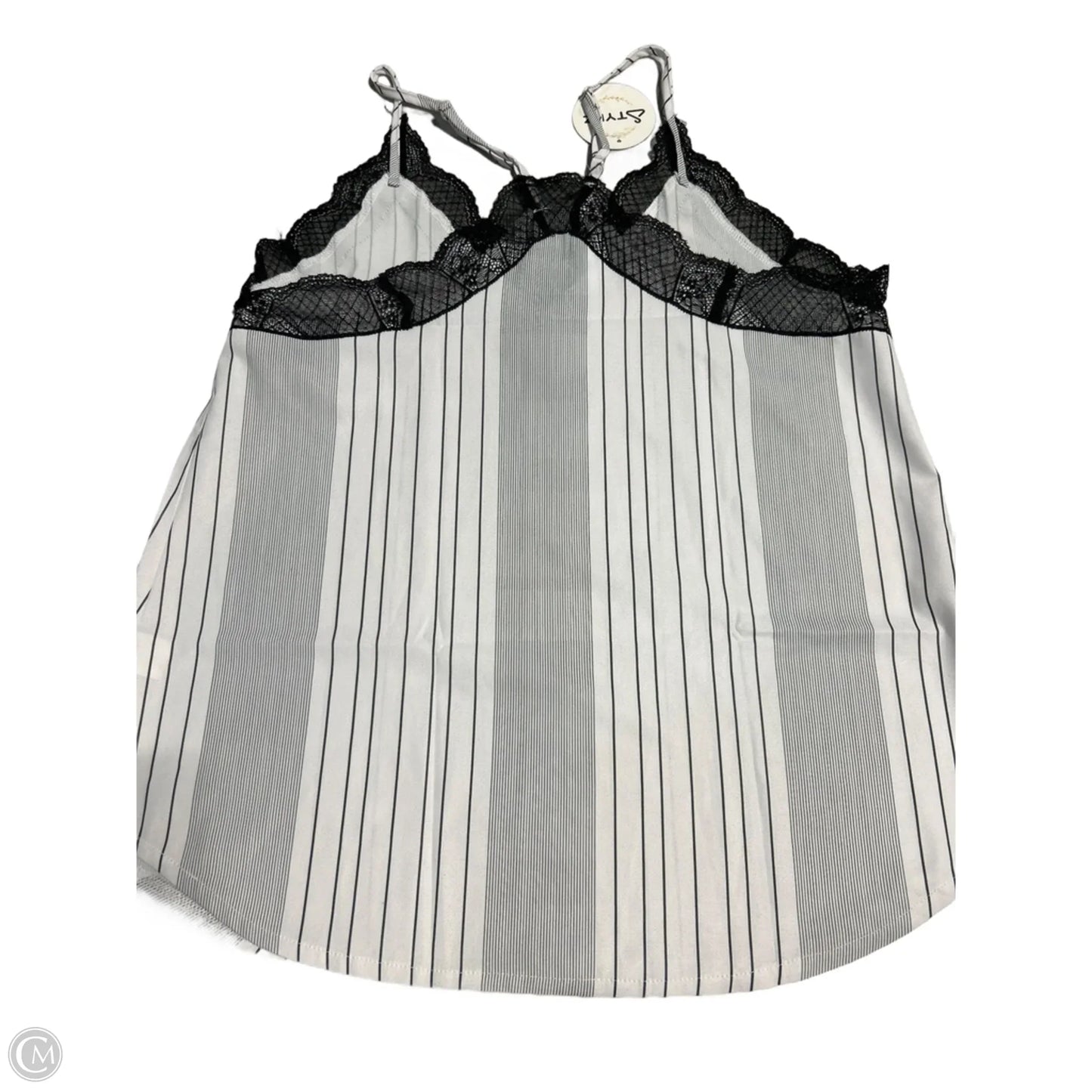 Tank Top By Cme In Black & White, Size: L