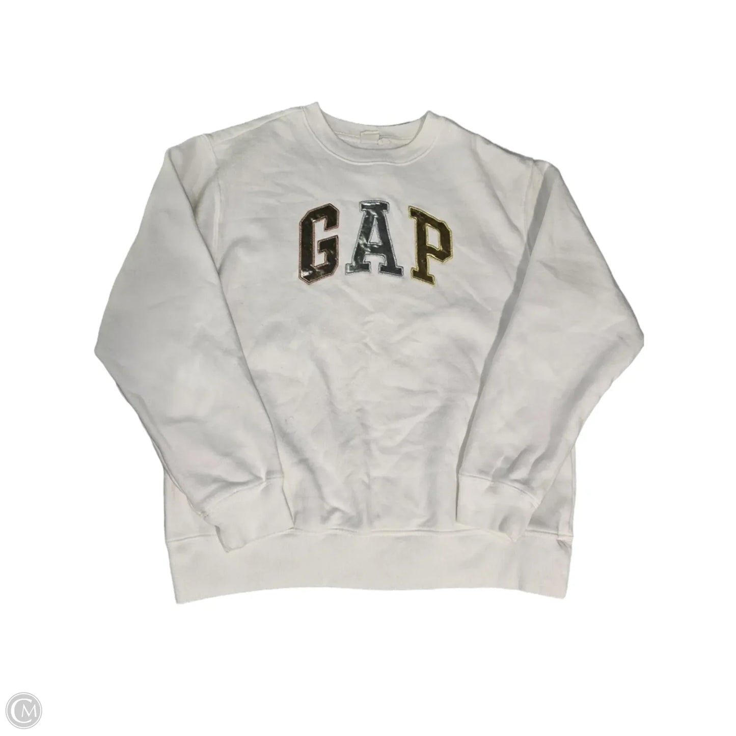 Sweatshirt Crewneck By Gap In Cream, Size: Xs