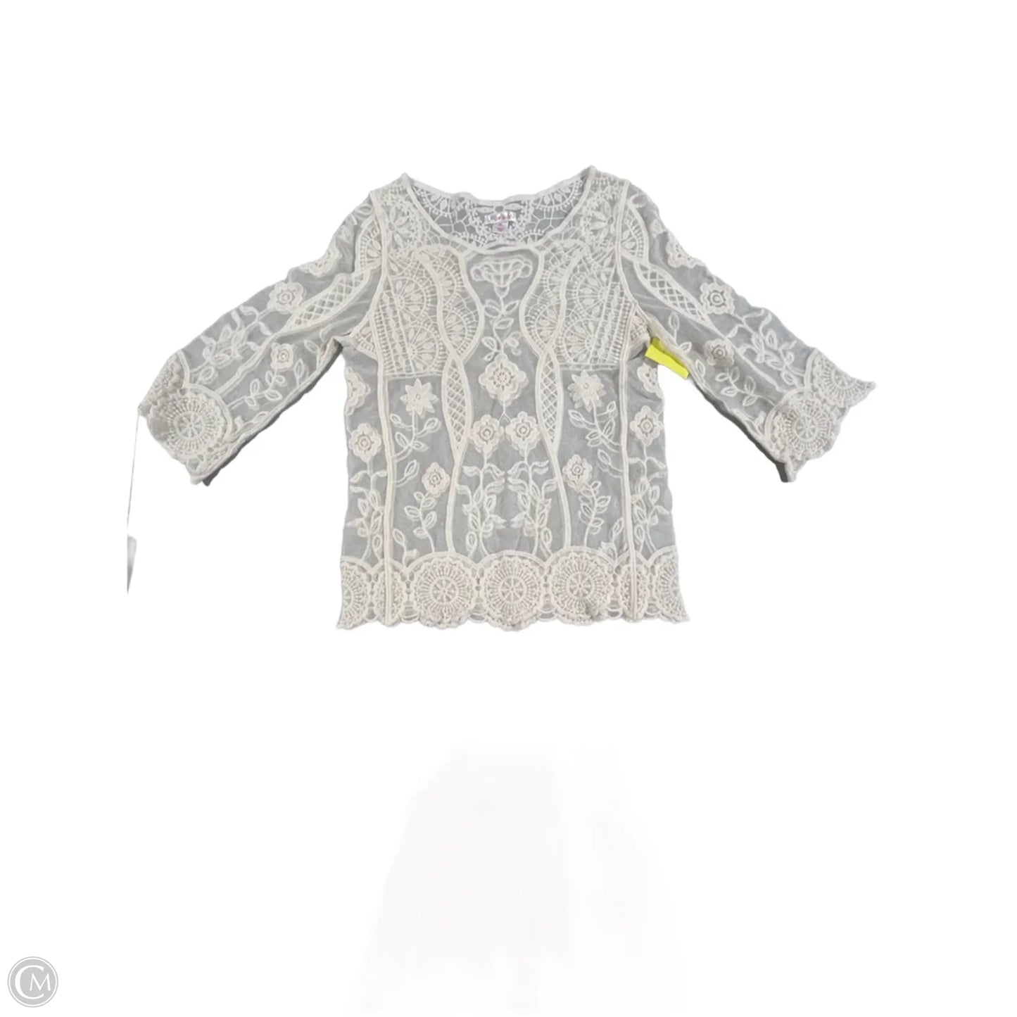 Top Long Sleeve Basic By Xhilaration In Cream, Size: Xs