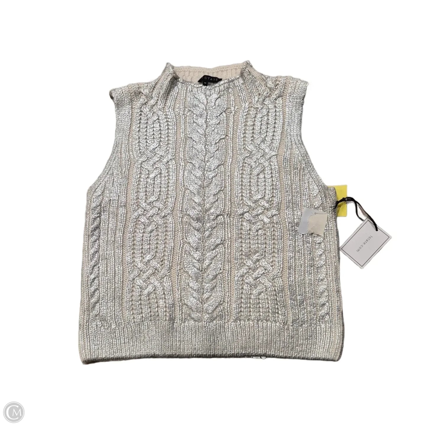 Vest Sweater By 1.state In Silver, Size: M