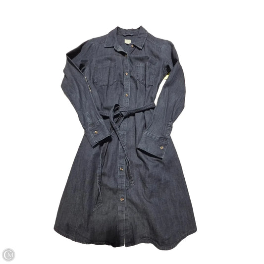 Dress Casual Midi By A New Day In Blue Denim, Size: S