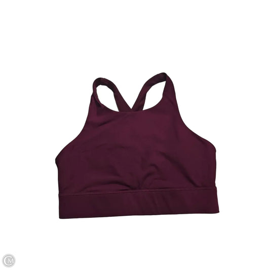 Athletic Bra By Cmf In Maroon, Size: L