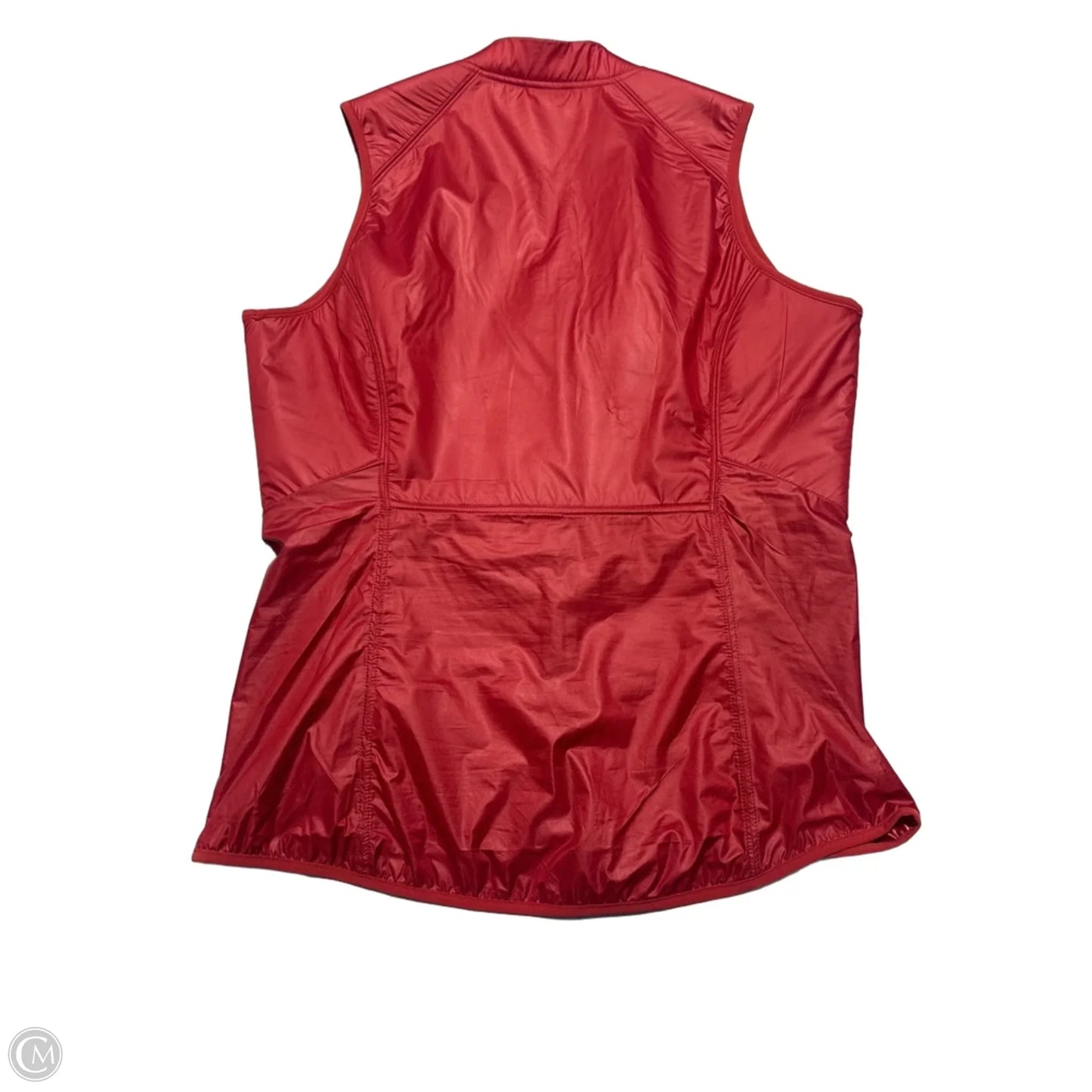 Vest Puffer & Quilted By Nike Apparel In Red & Yellow, Size: L