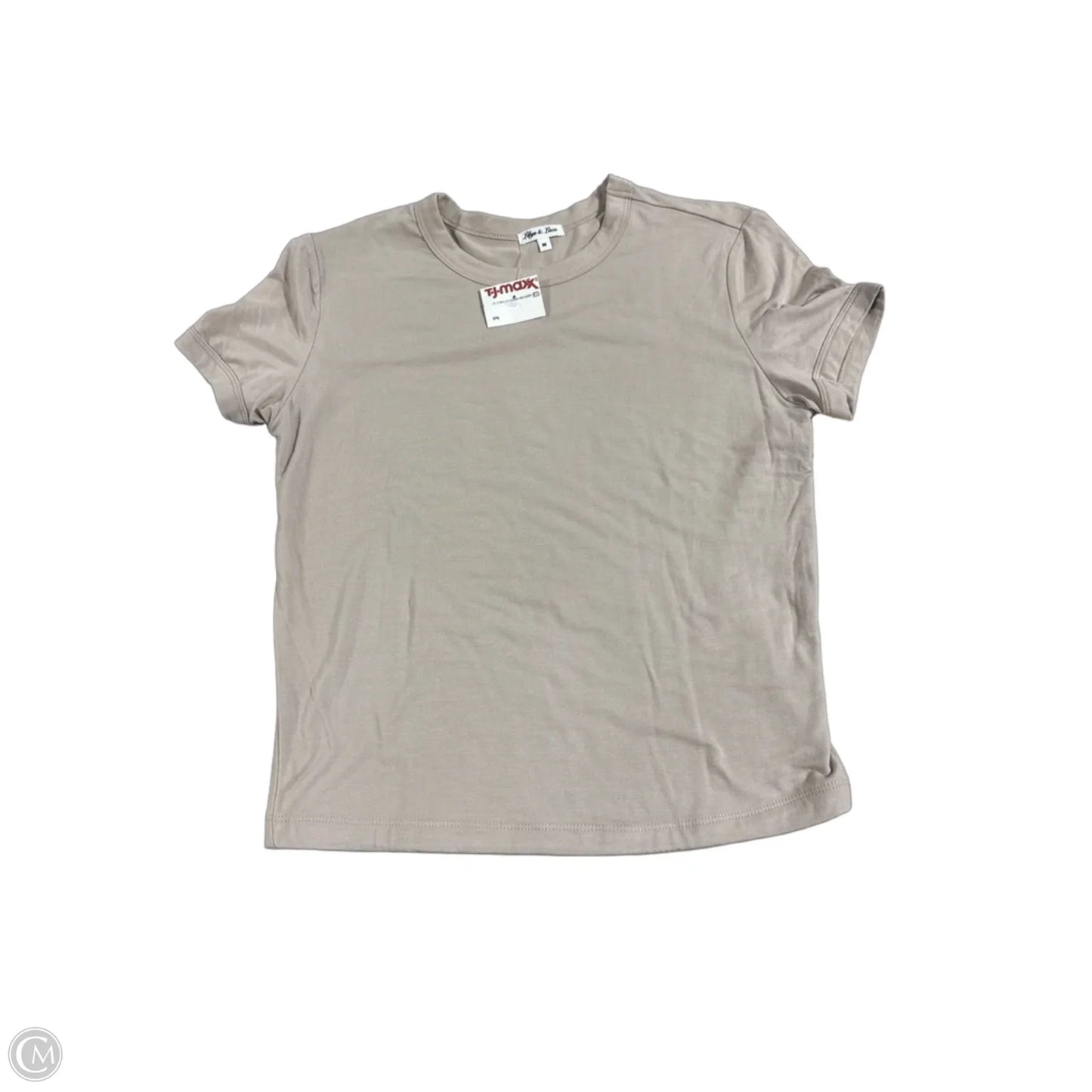 Top Short Sleeve Basic By Cme In Beige, Size: M