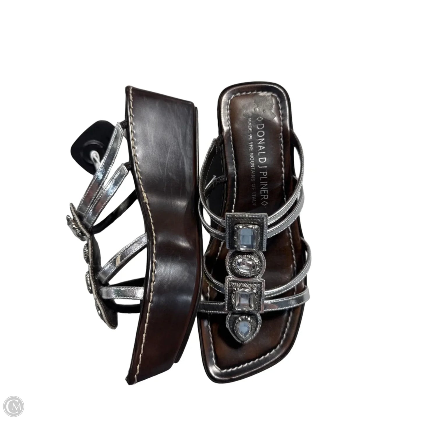 Sandals Heels Block By Donald Pliner In Brown, Size: 6.5