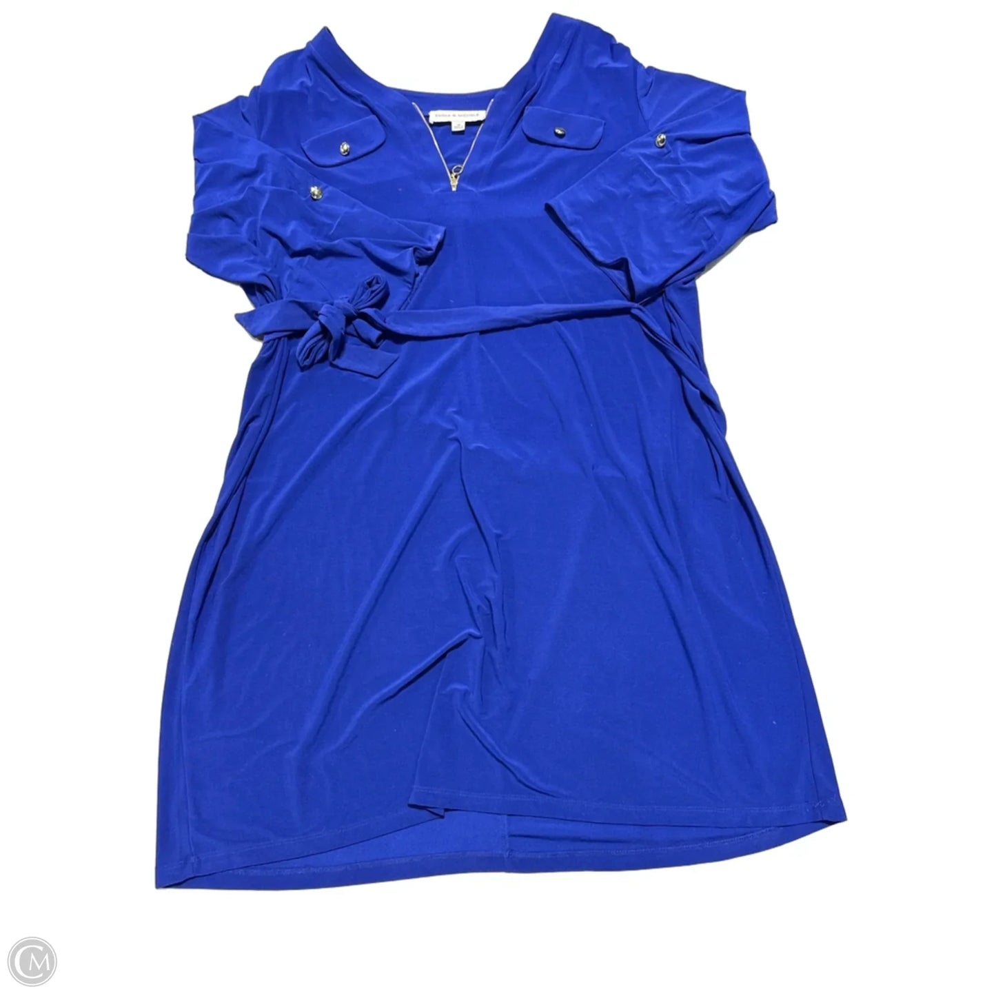 Dress Casual Midi By Emma And Michele In Blue, Size: 3x