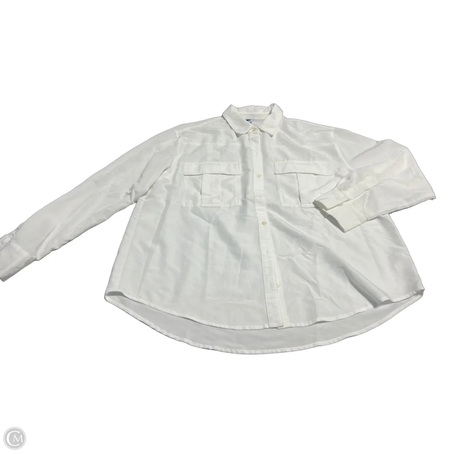 Top Long Sleeve By Old Navy In White, Size: M