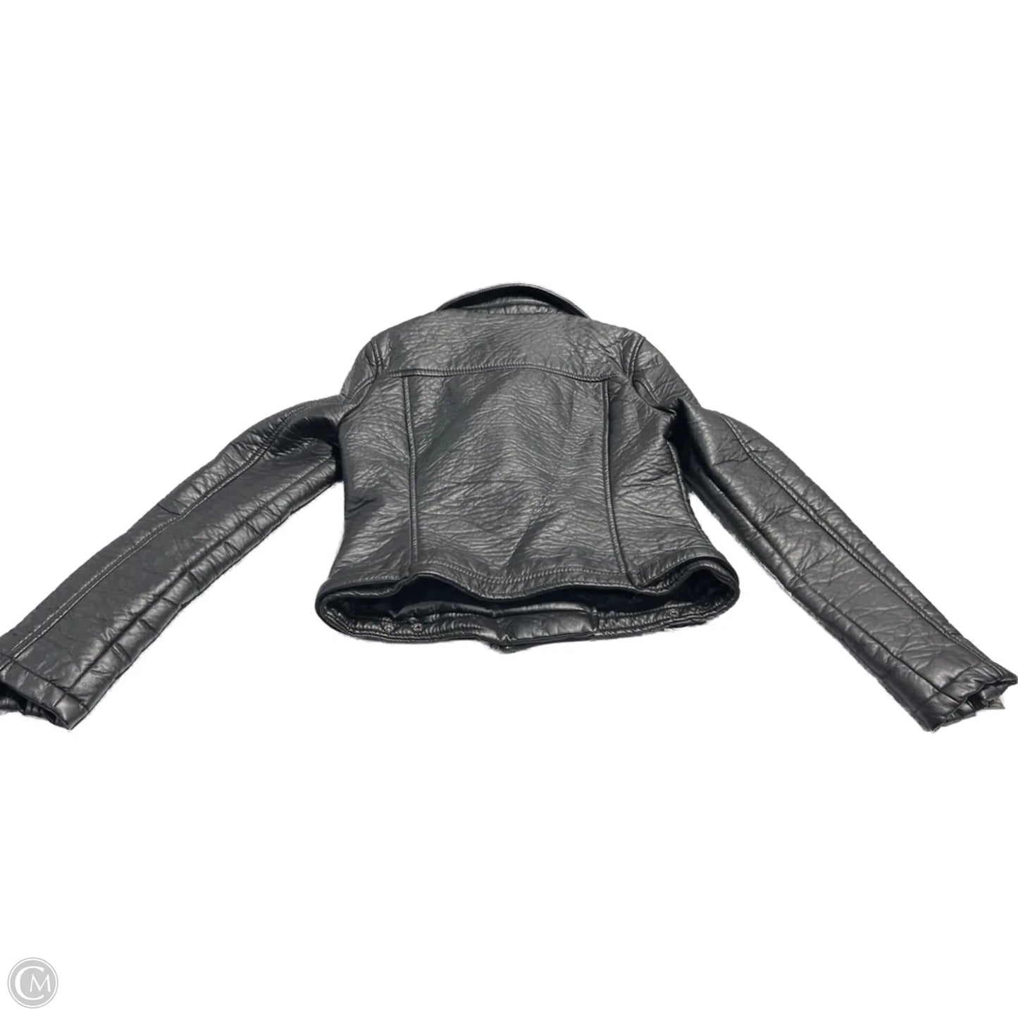 Jacket Moto Leather By Cmc In Black, Size: S