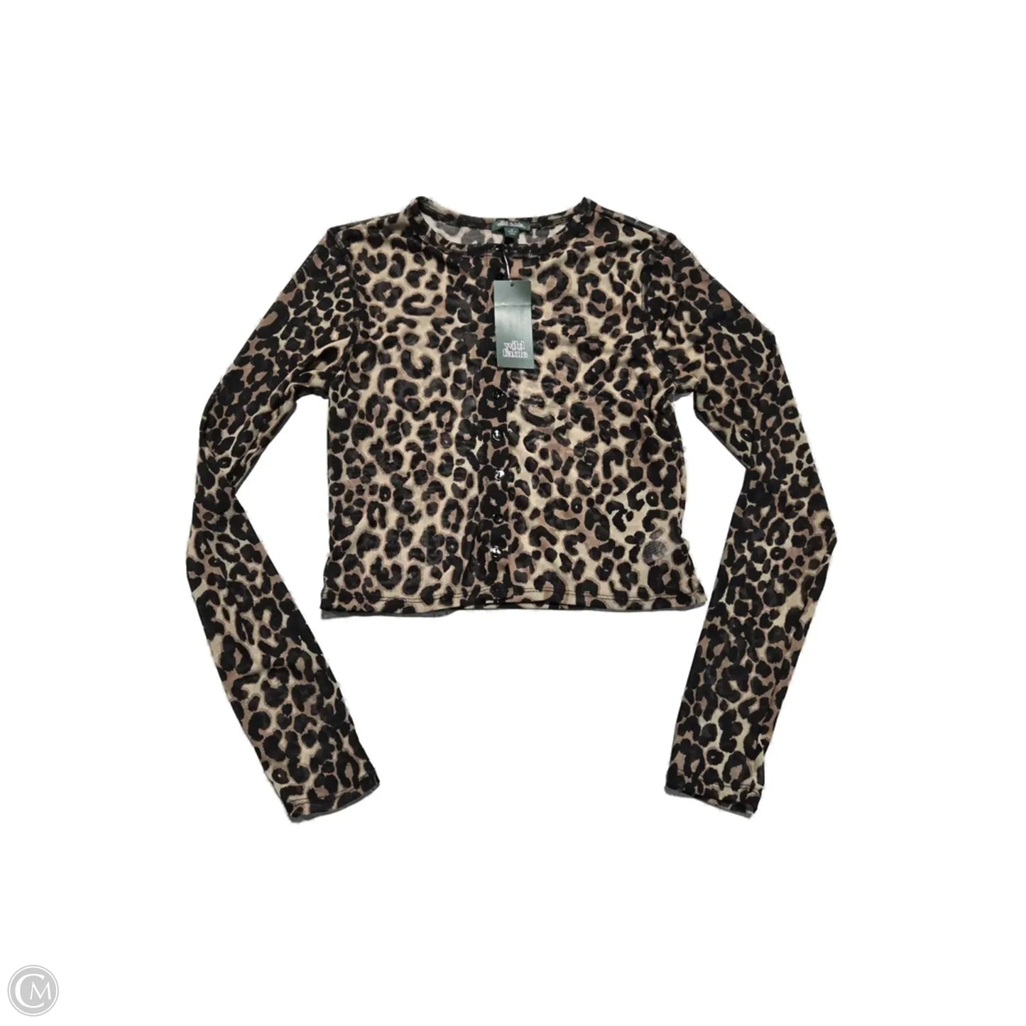 Top Long Sleeve By Wild Fable In Animal Print, Size: S
