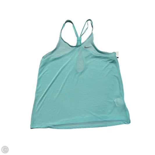 Athletic Tank Top By Nike In Aqua, Size: L