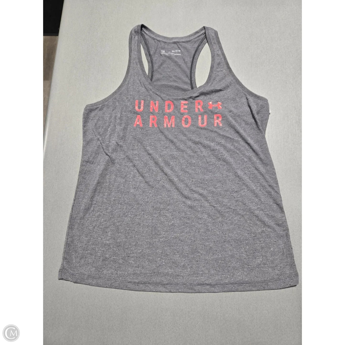 Athletic Tank Top By Under Armour In Grey & Orange, Size: Xl