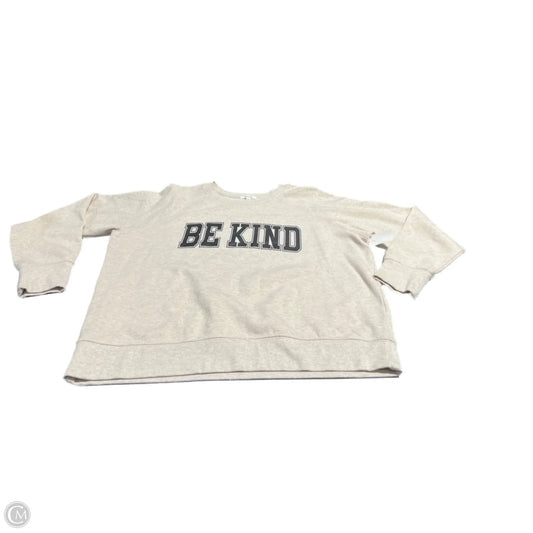 Sweatshirt Crewneck By Maurices In Beige, Size: Xl