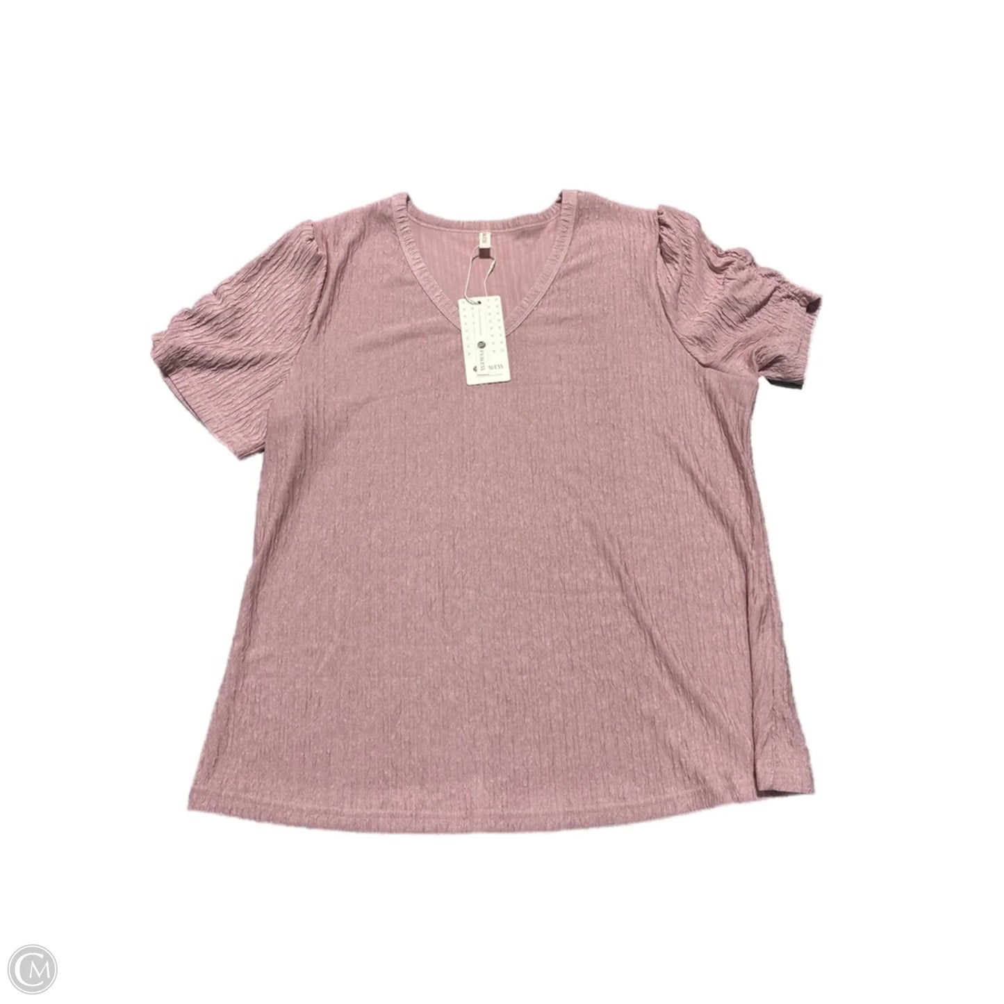Top Short Sleeve By Cme In Pink, Size: 2x