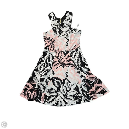 Dress Party Midi By Express In Black & Pink, Size: 6