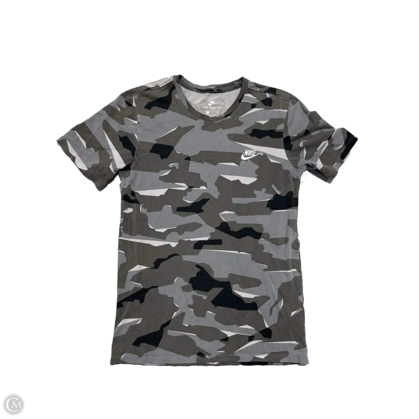 Top Short Sleeve By Nike Apparel In Camouflage Print, Size: S