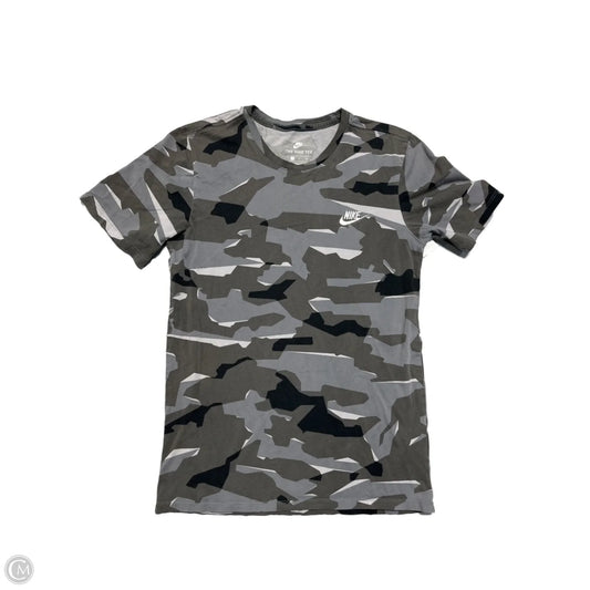 Top Short Sleeve By Nike Apparel In Camouflage Print, Size: S