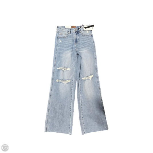 Jeans Wide Leg By Judy Blue In Black Denim, Size: 2