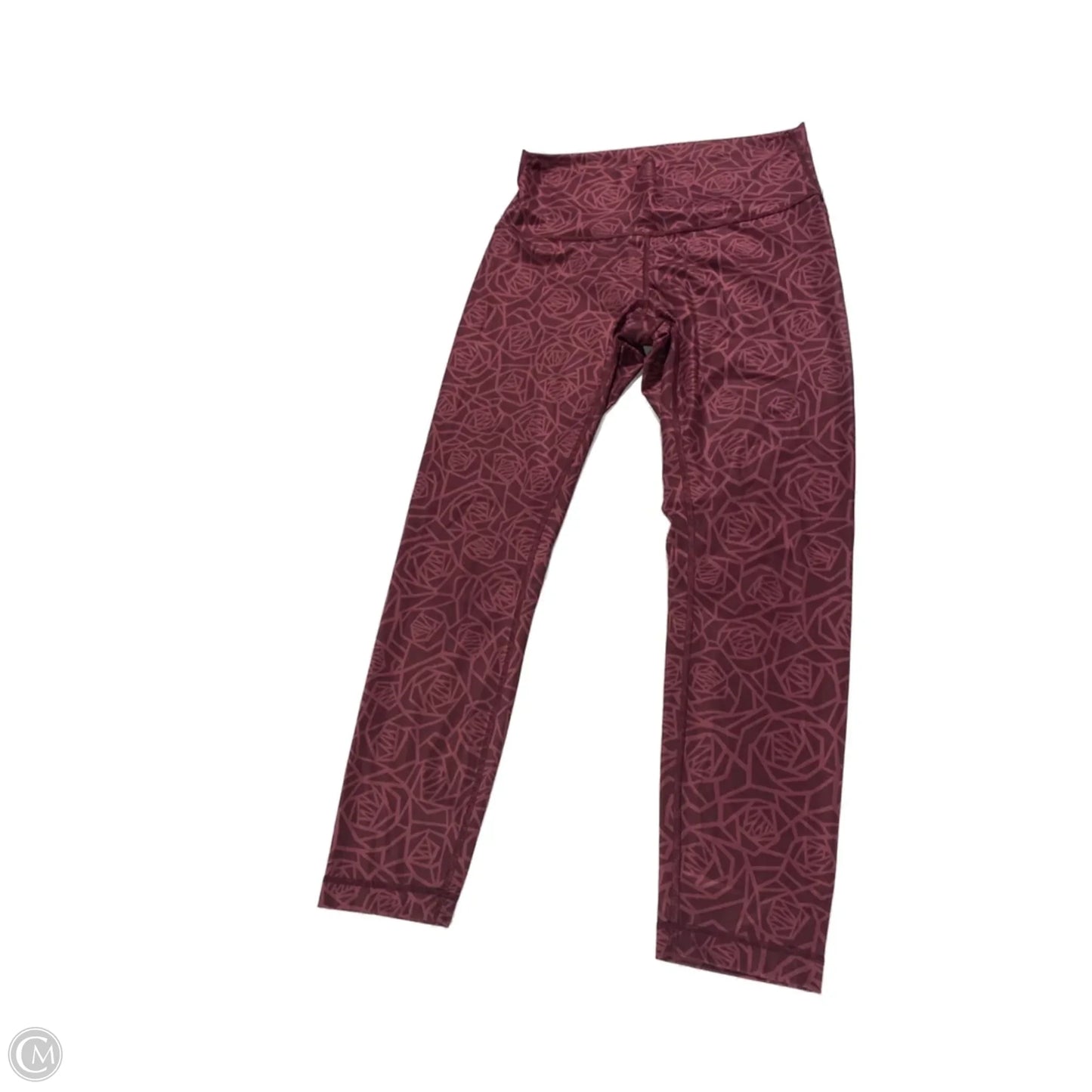 Athletic Leggings By Lululemon In Maroon, Size: 8