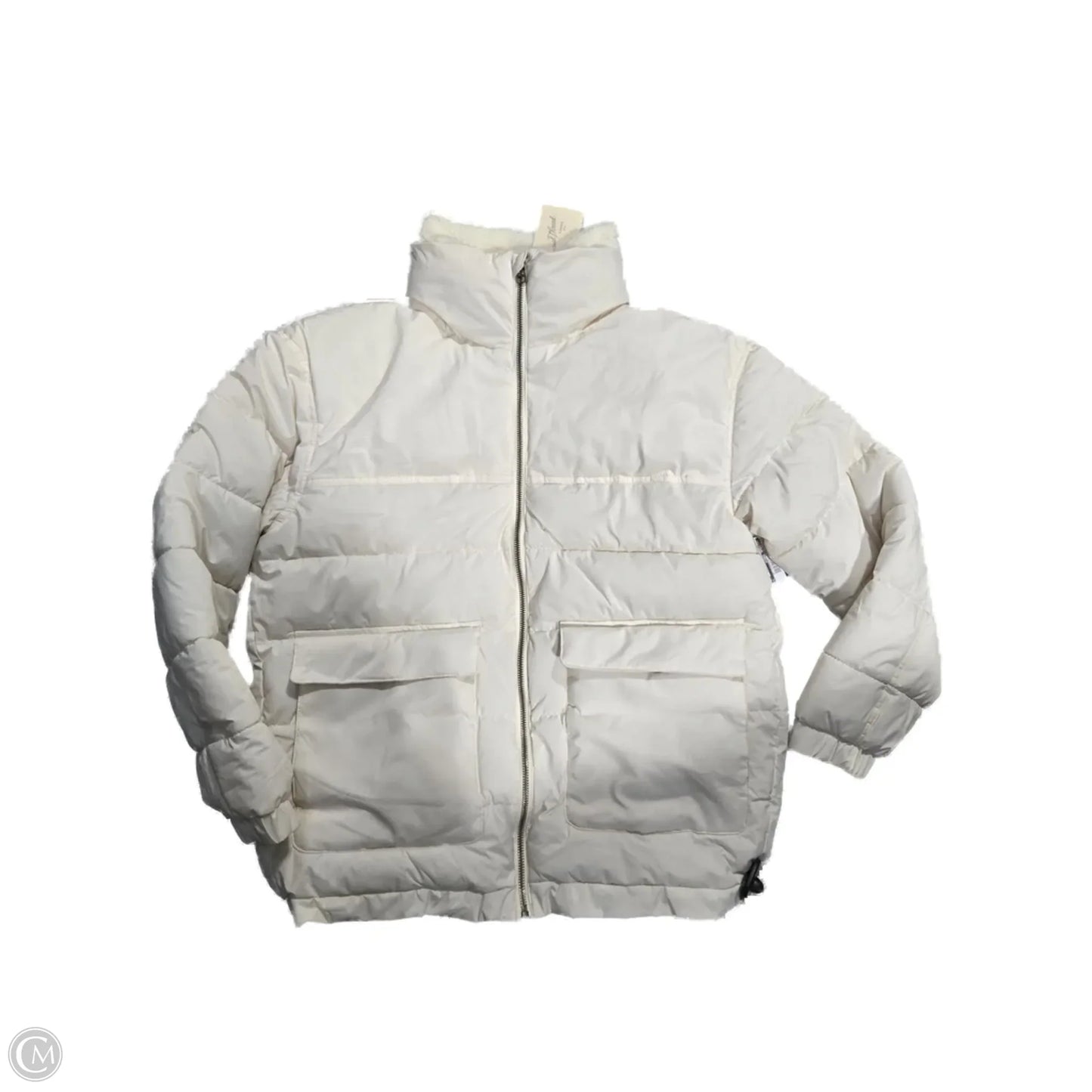 Jacket Puffer & Quilted By Universal Thread In Cream, Size: S