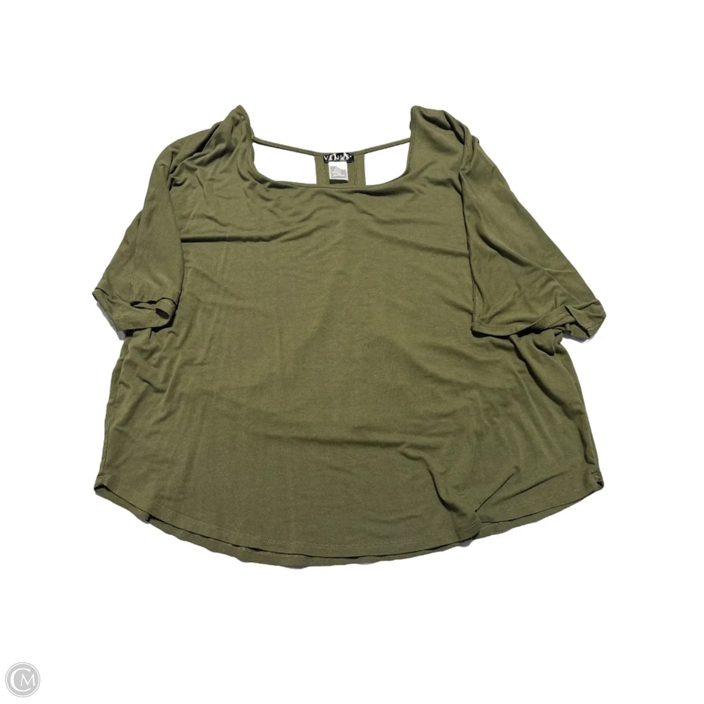 Top Short Sleeve By Venus In Green, Size: L