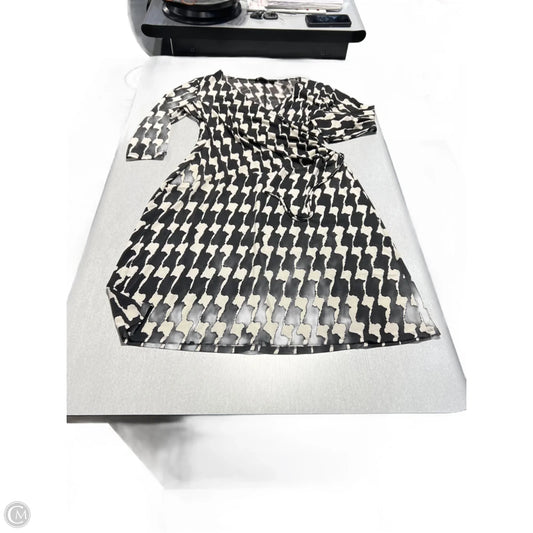 Dress Casual Midi By Evan-picone In Black & Cream, Size: Xl