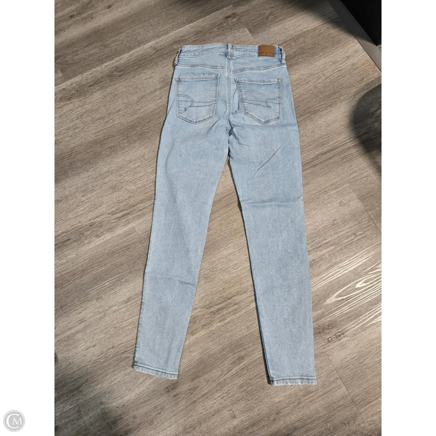 Jeans Skinny By American Eagle In Blue Denim, Size: 6