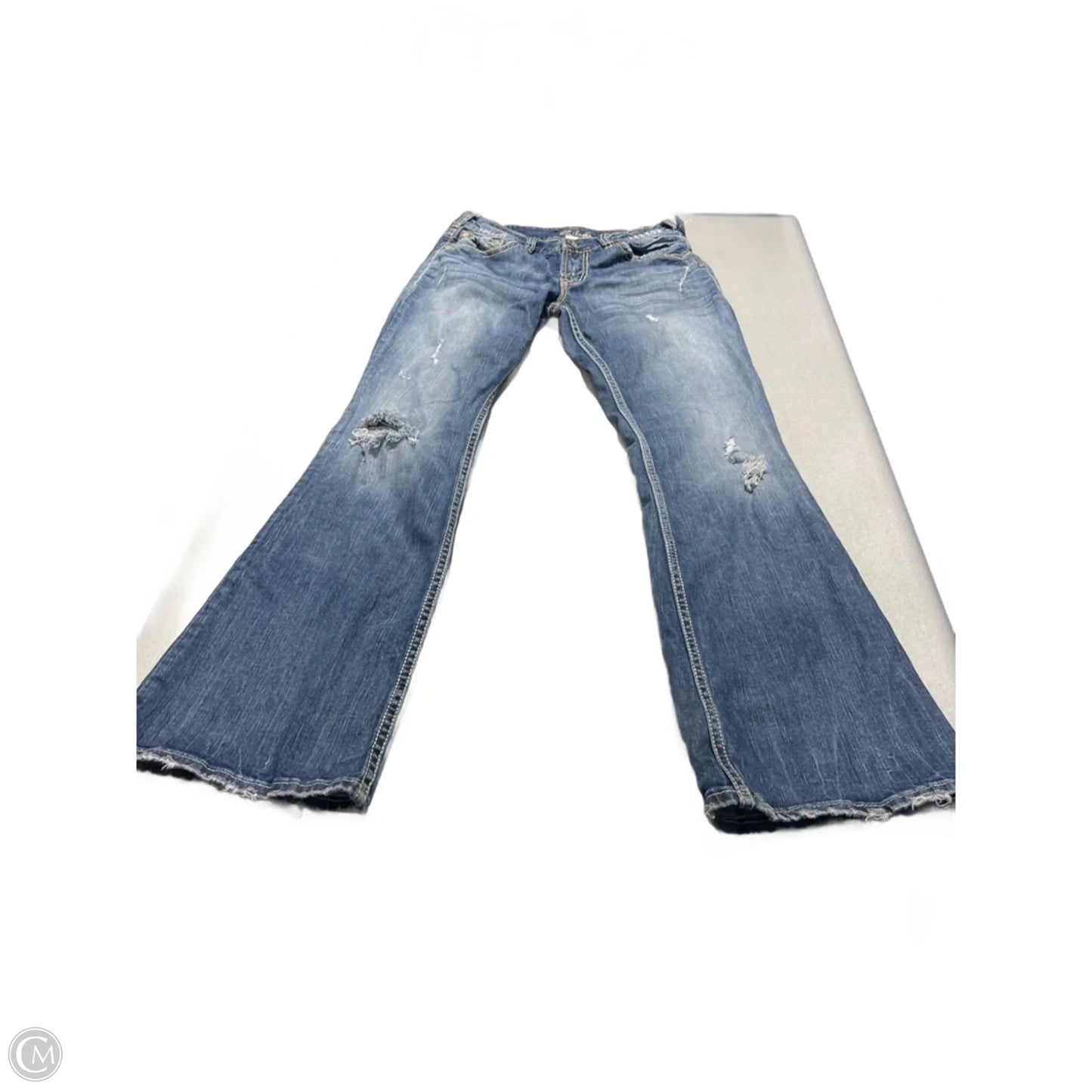 Jeans Flared By Silver In Blue Denim, Size: 8