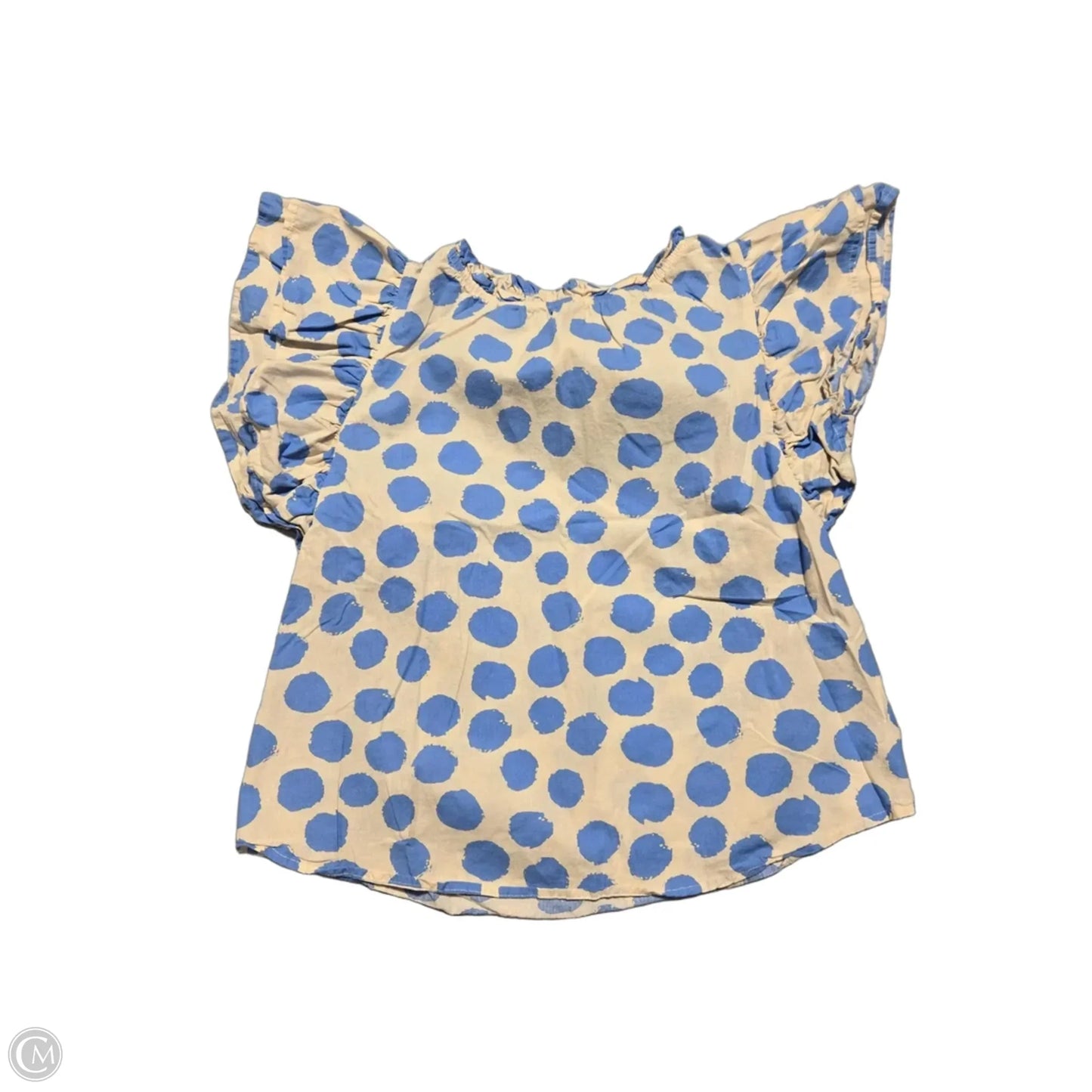 Top Short Sleeve By Ces Femme In Polkadot Pattern, Size: S
