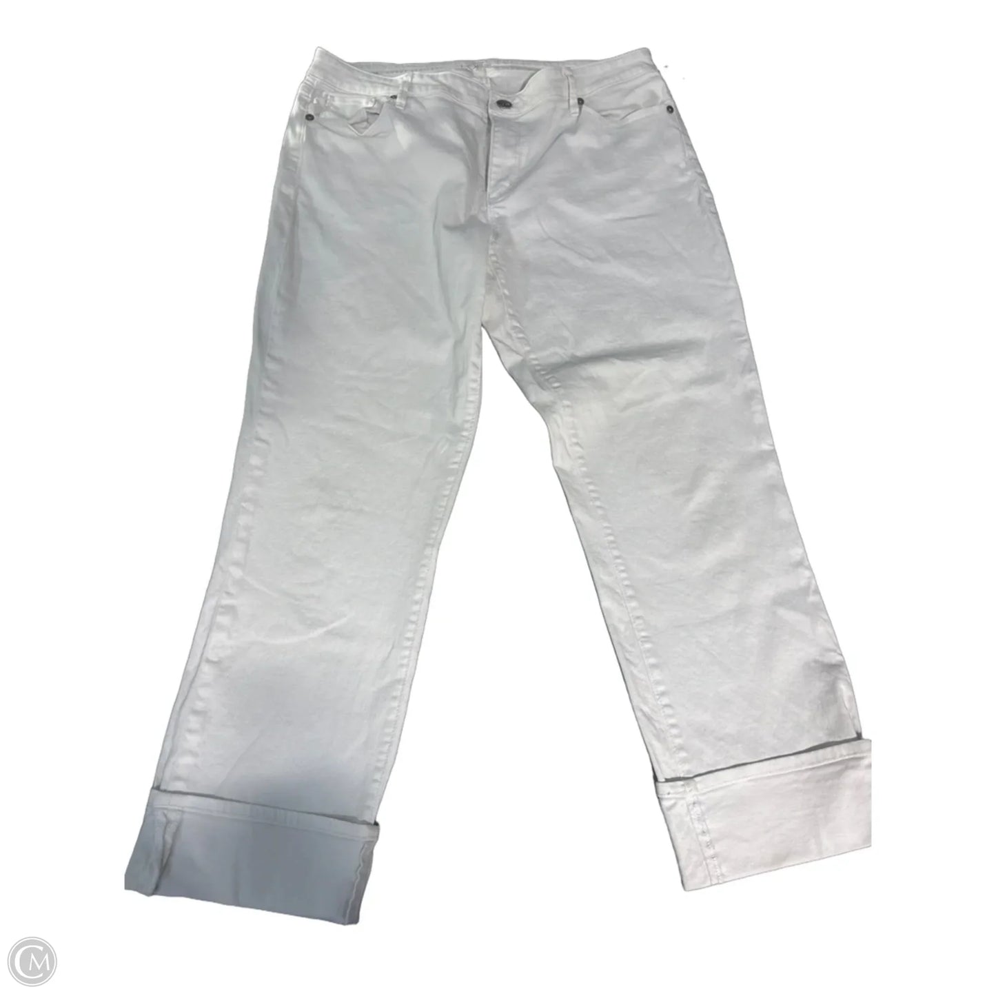 Jeans Straight By Loft In White, Size: 14