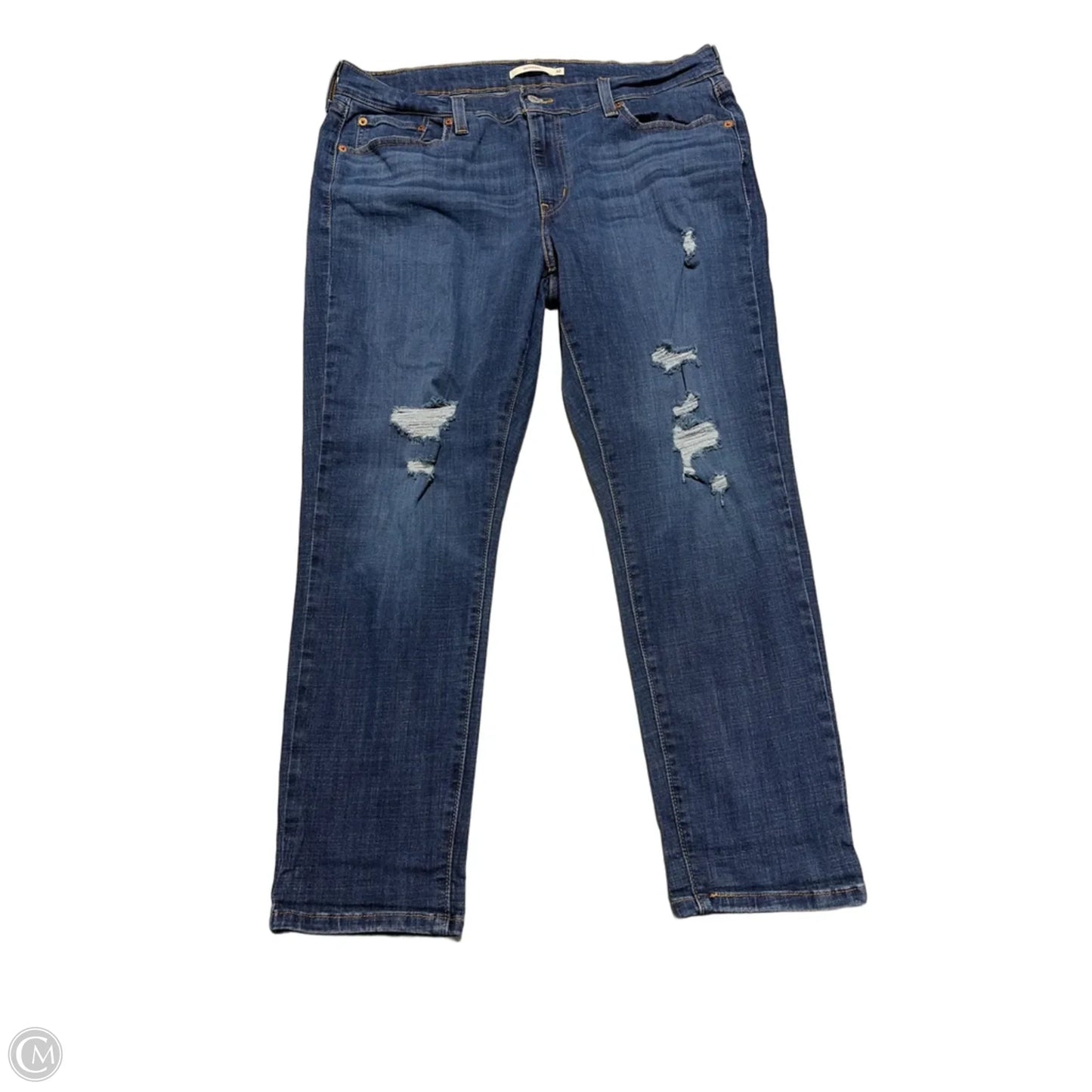 Jeans Boyfriend By Levies In Blue Denim, Size: 14