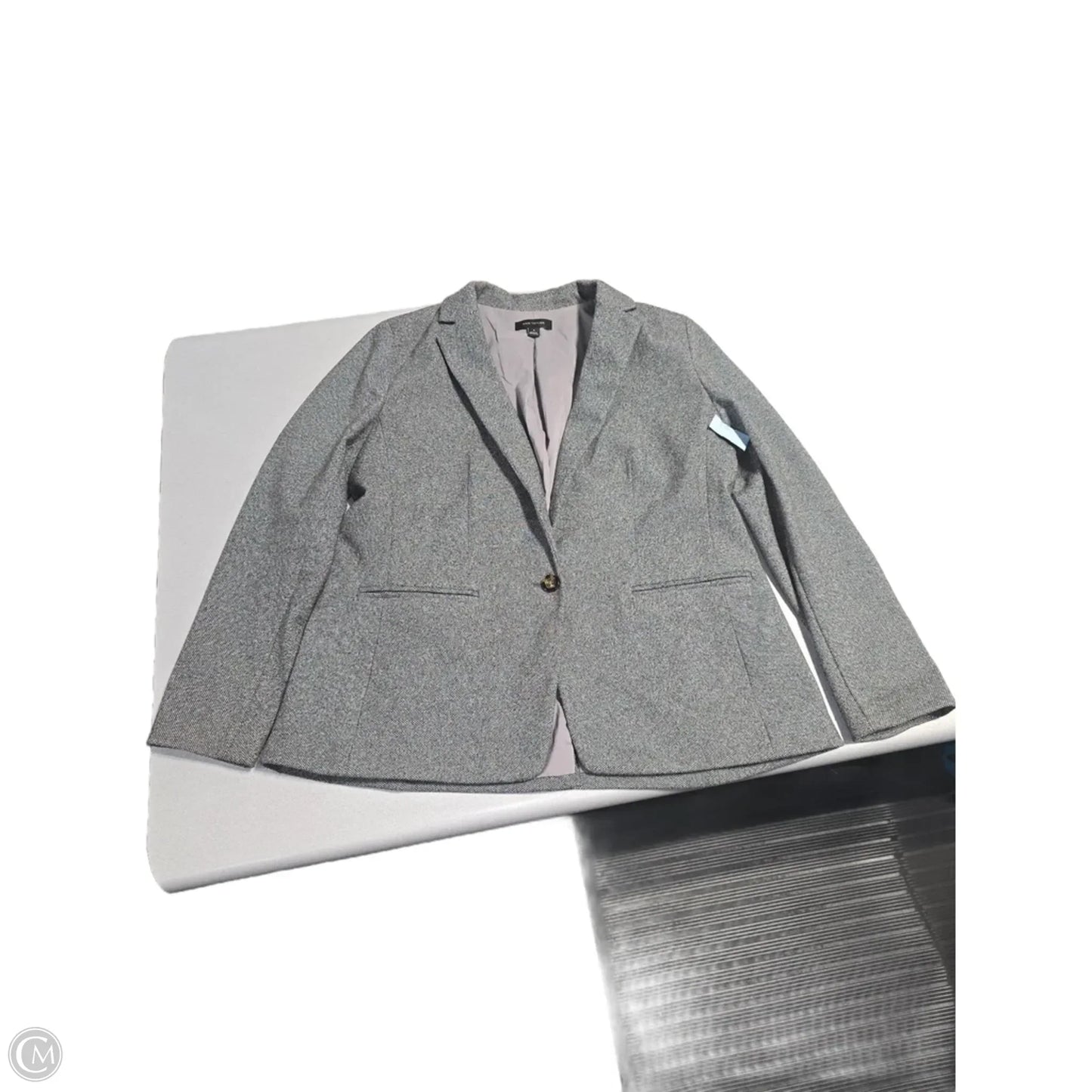 Blazer By Ann Taylor In Grey, Size: 16