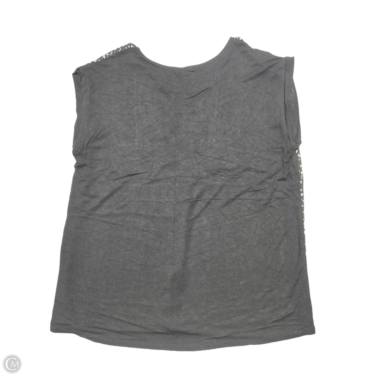 Top Sleeveless By Papermoon In Black & Cream, Size: L