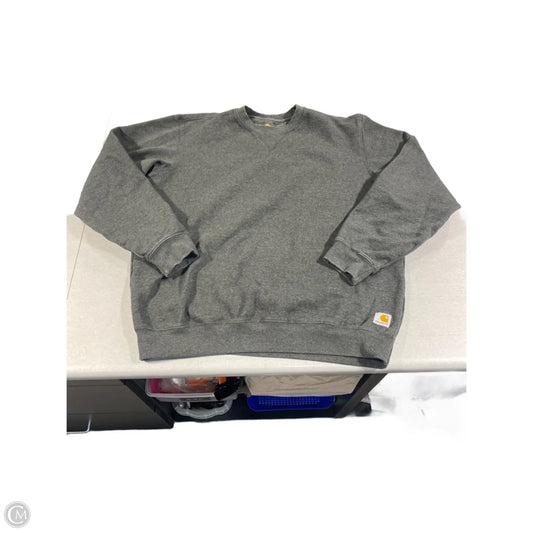 Sweatshirt Crewneck By Carhartt In Grey, Size: L