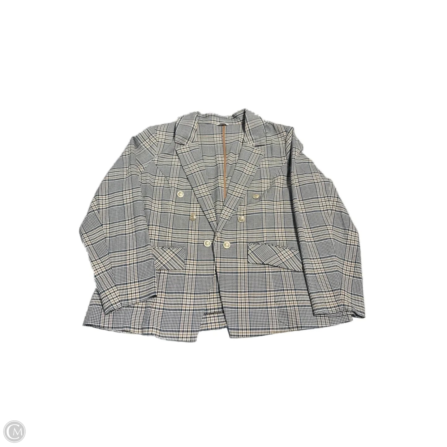 Blazer By Cato In Plaid Pattern, Size: 18