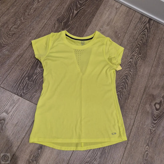 Athletic Top Short Sleeve By Champion In Yellow, Size: S