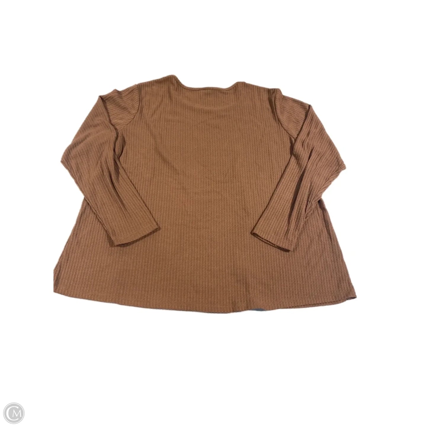 Top Long Sleeve By Cato In Brown, Size: 18
