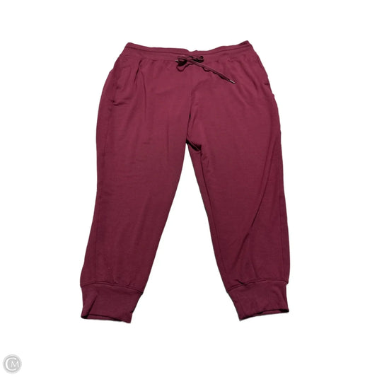 Pants Lounge By Tek Gear In Maroon, Size: 1x