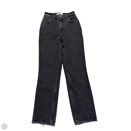 Jeans Straight By Abercrombie And Fitch In Black, Size: 0