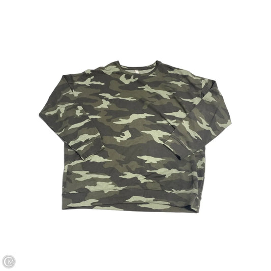 Top Long Sleeve By Athleta In Camouflage Print, Size: M