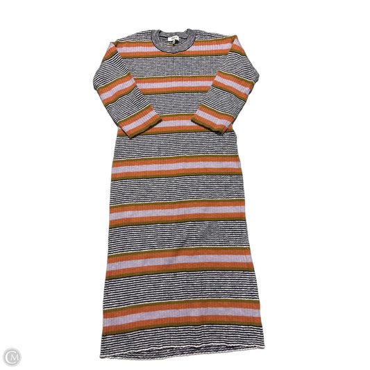 Dress Casual Midi By Madewell In Striped Pattern, Size: Xs