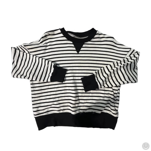 Top Long Sleeve By Cmc In Black & White, Size: M