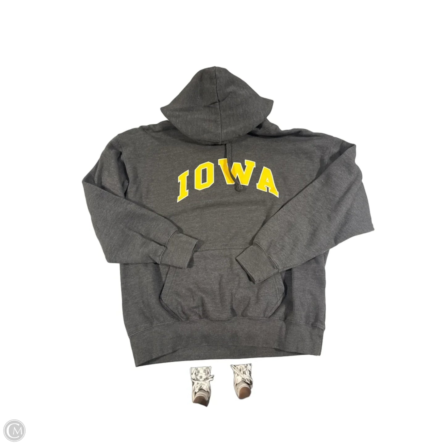 Sweatshirt Hoodie By Cme In Grey, Size: L