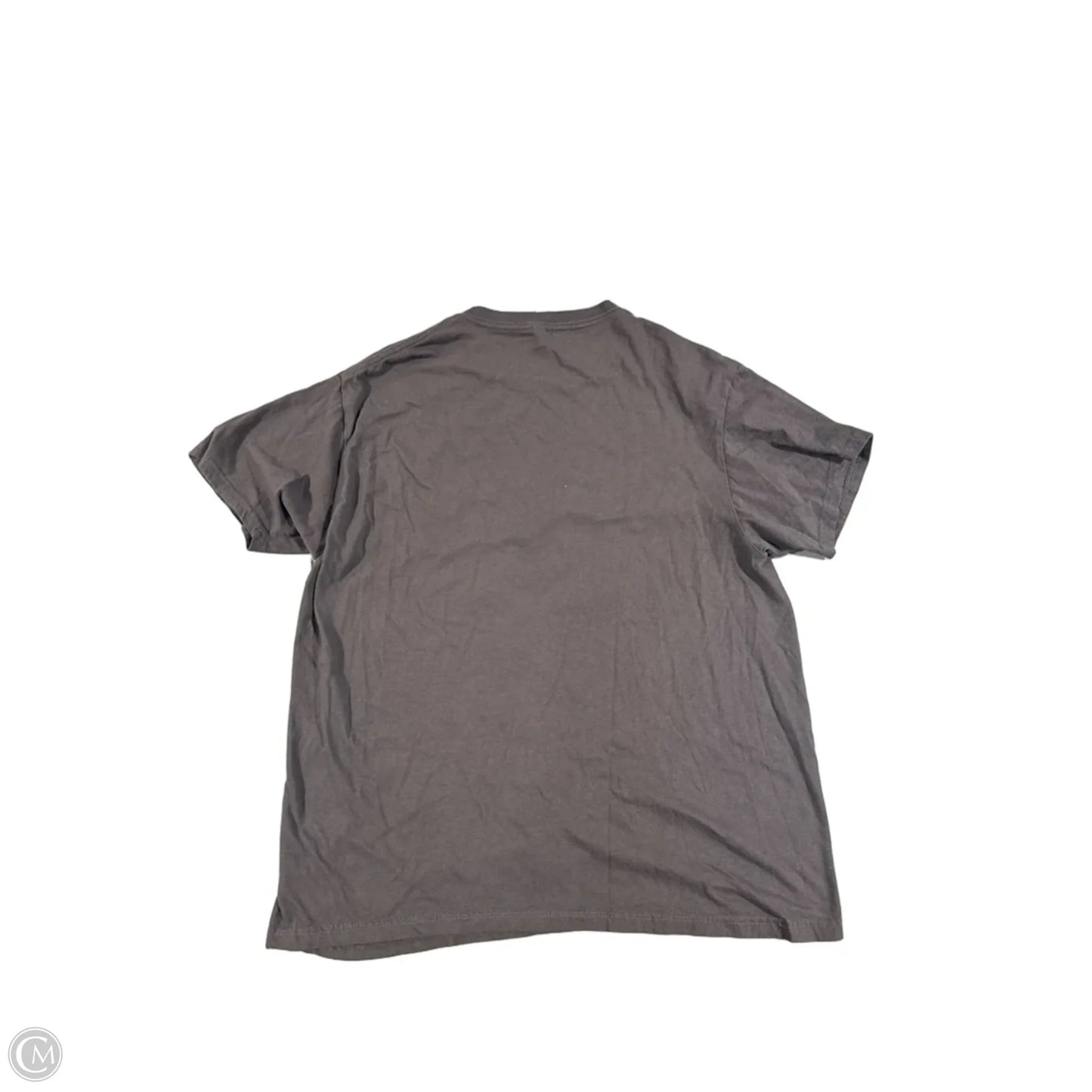 Top Short Sleeve By Cme In Grey, Size: L