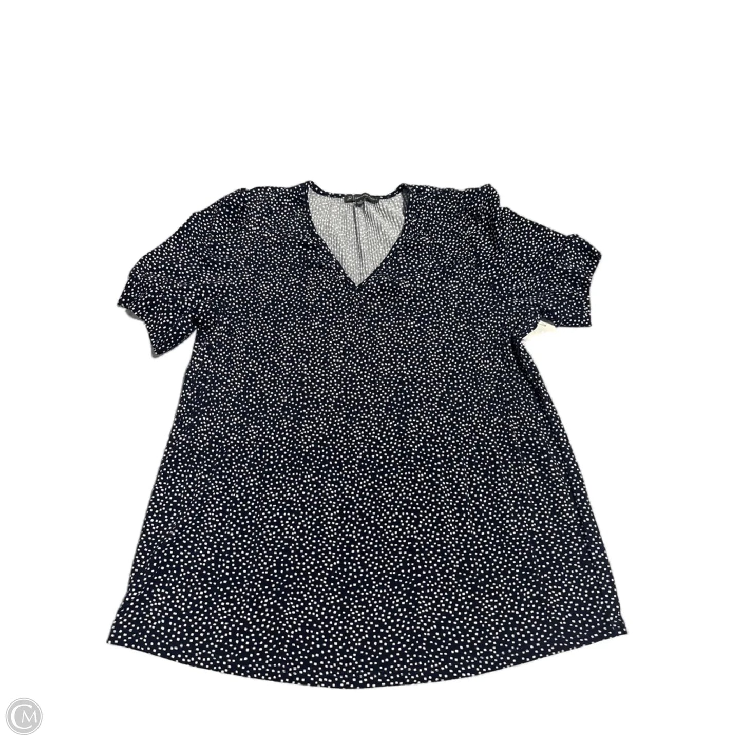 Top Short Sleeve By Adrianna Papell In Navy, Size: S