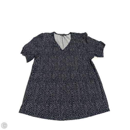 Top Short Sleeve By Adrianna Papell In Navy, Size: S