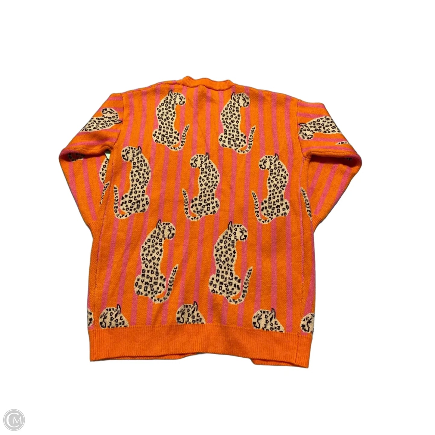 Cardigan By Cmc In Orange & Pink, Size: M