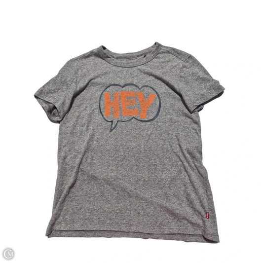 Top Short Sleeve By Levis In Grey, Size: S