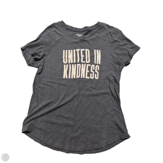 Top Short Sleeve By Old Navy In Grey, Size: S