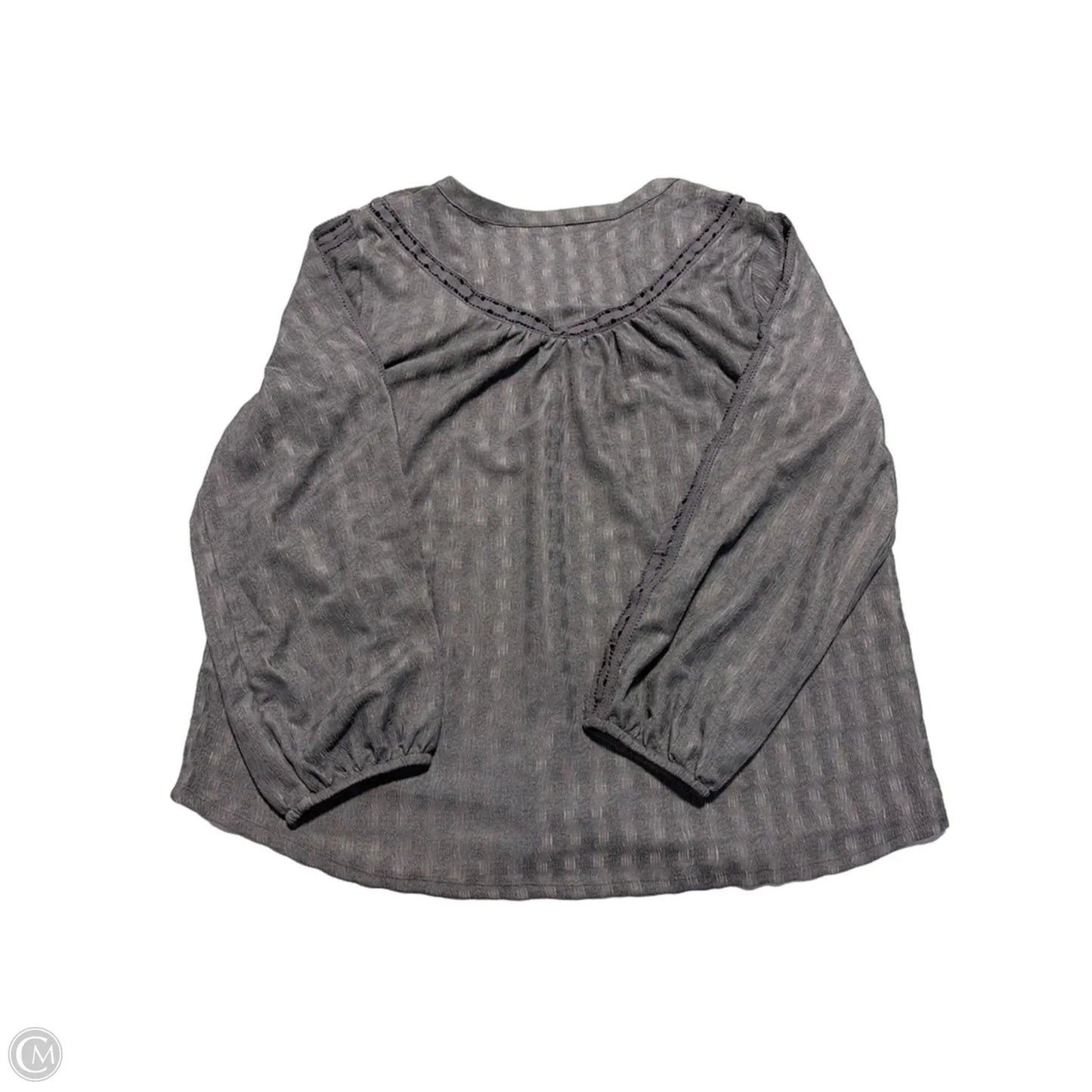 Top Long Sleeve By Maurices In Grey, Size: L