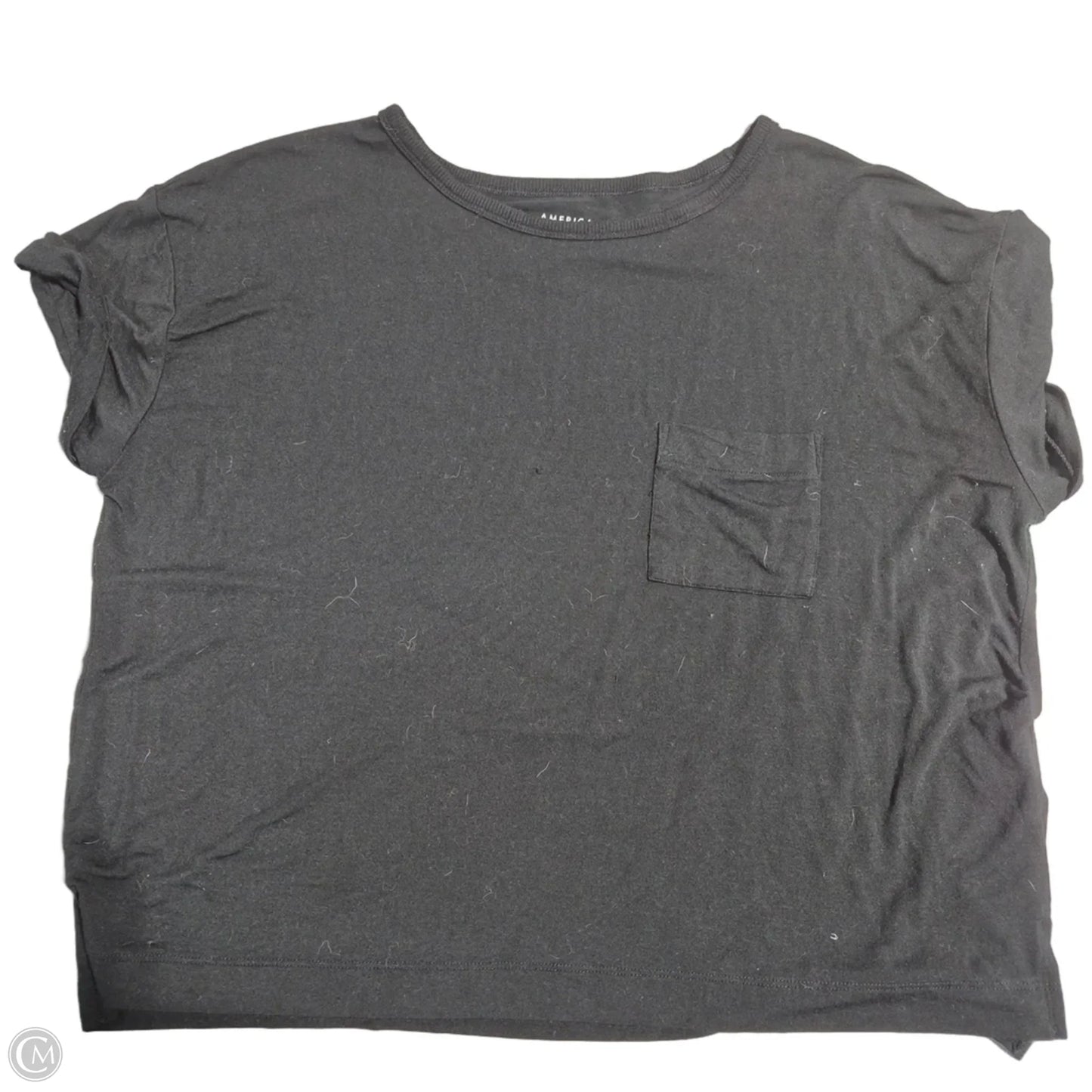 Top Short Sleeve Basic By American Eagle In Black, Size: M